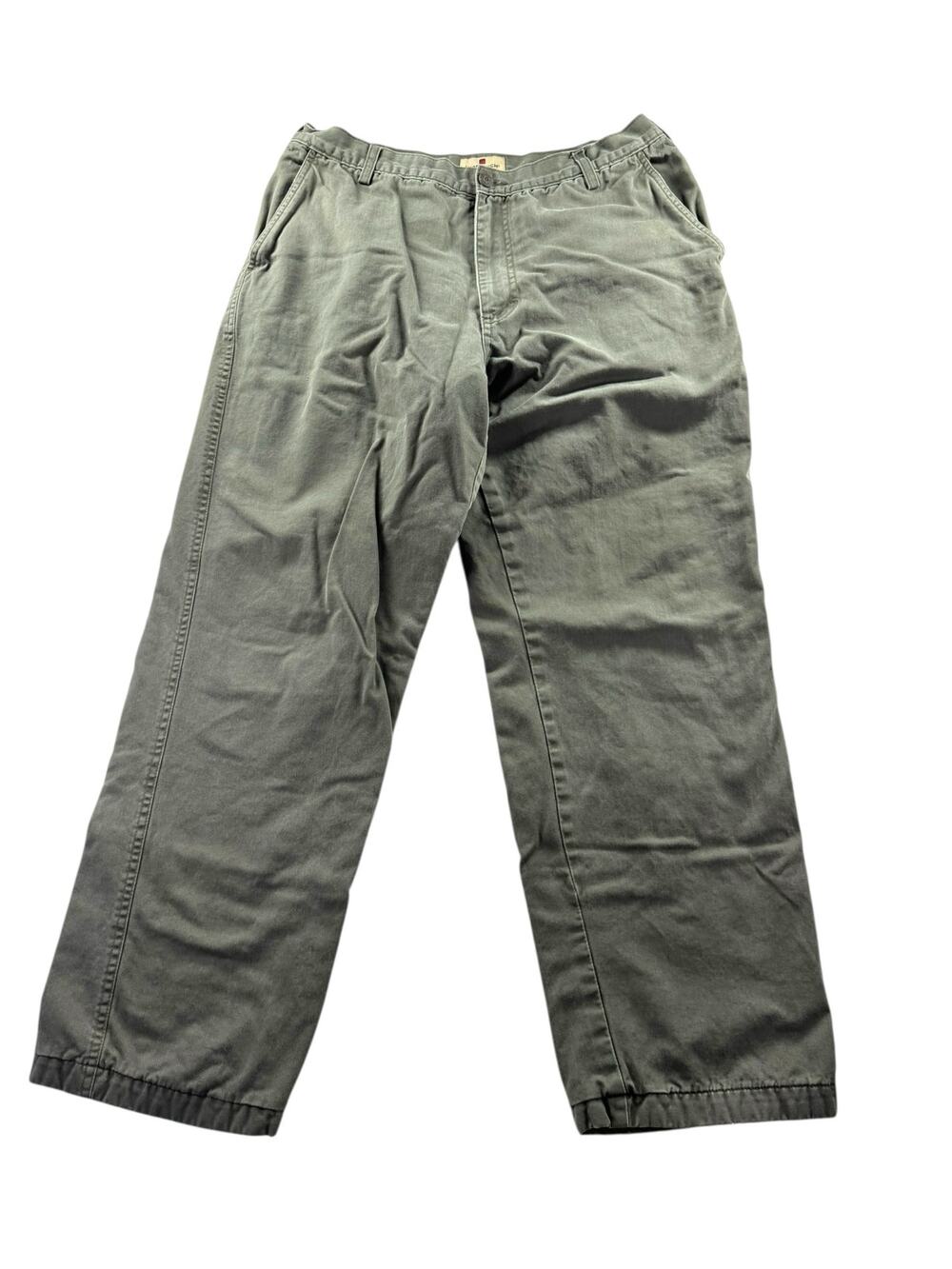 Woolrich Vintage Flannel Lined Pants 32x28 Olive Green Chino Workwear Gorpcore